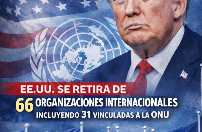 Presidente Donald Trump anuncio retiro de organizaciones Internacionales.