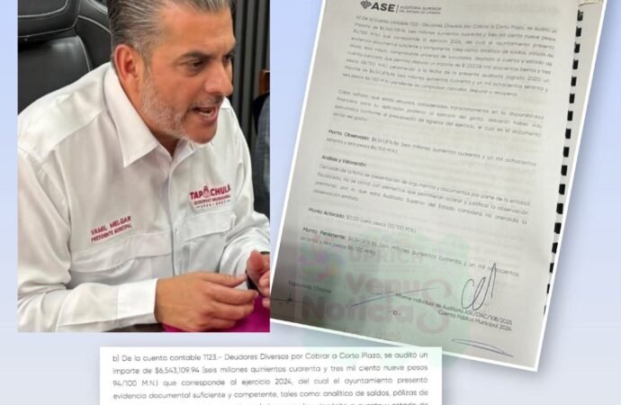 ASE detecta 6.5 mdp sin comprobar en Ayuntamiento de Tapachula
