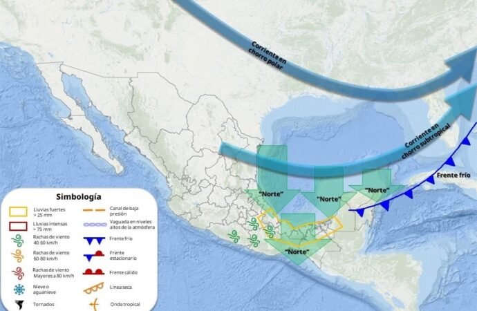 Alerta Meteorológica: Dos frentes fríos azotarán Chiapas este fin de semana; prevén lluvias y descenso de temperatura
