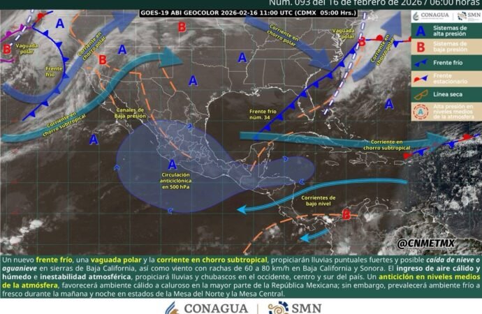 Clima en Chiapas 16 de febrero: Calor de 45°C y pronóstico de chubascos