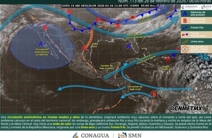 Clima en Chiapas hoy: Altas temperaturas y vientos de 60 km/h