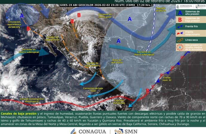 Vientos fuertes y temperaturas de 0°C este martes